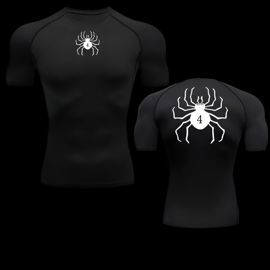 Camisetas de compresión con estampado de araña