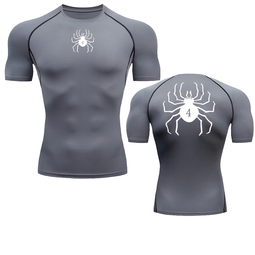 Camisetas de compresión con estampado de araña