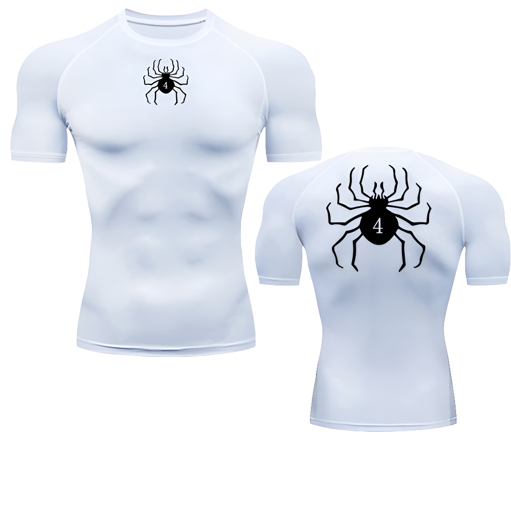 Camisetas de compresión con estampado de araña