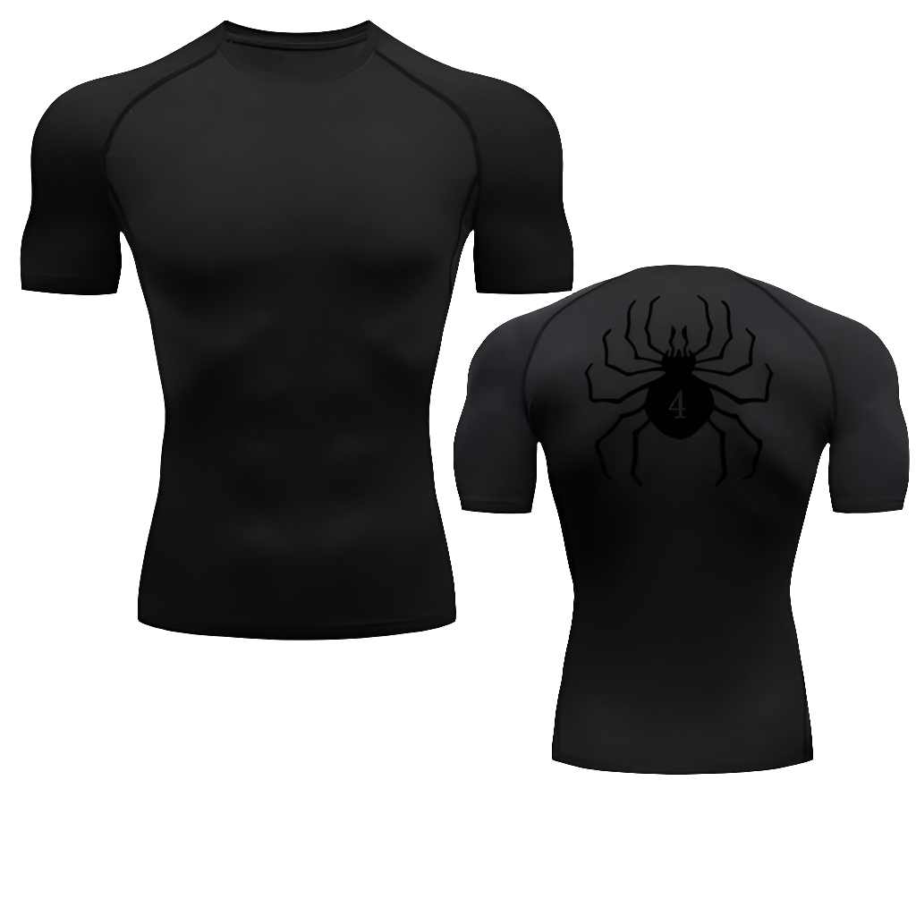 Camisetas de compresión con estampado de araña