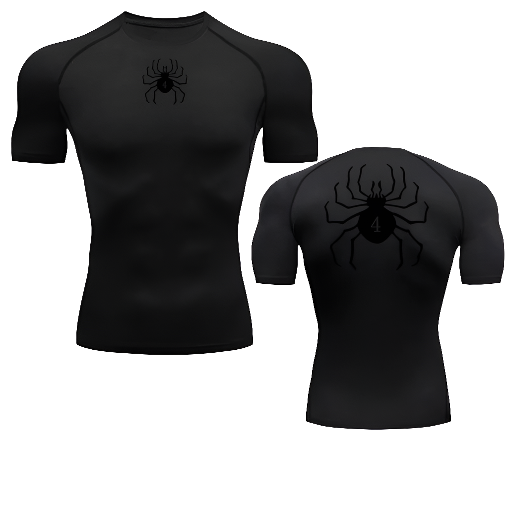 Camisetas de compresión con estampado de araña