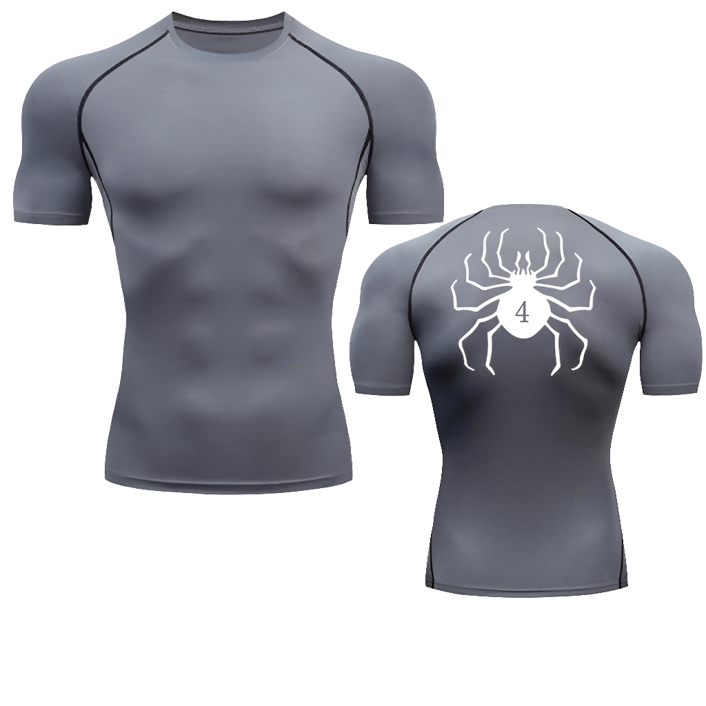 Camisetas de compresión con estampado de araña