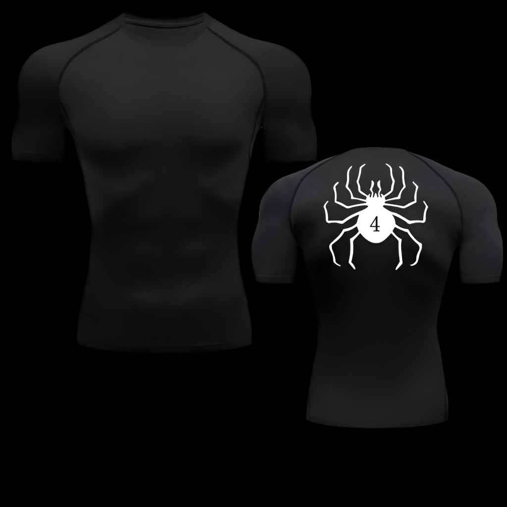 Camisetas de compresión con estampado de araña