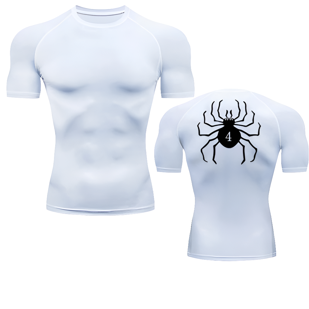 Camisetas de compresión con estampado de araña