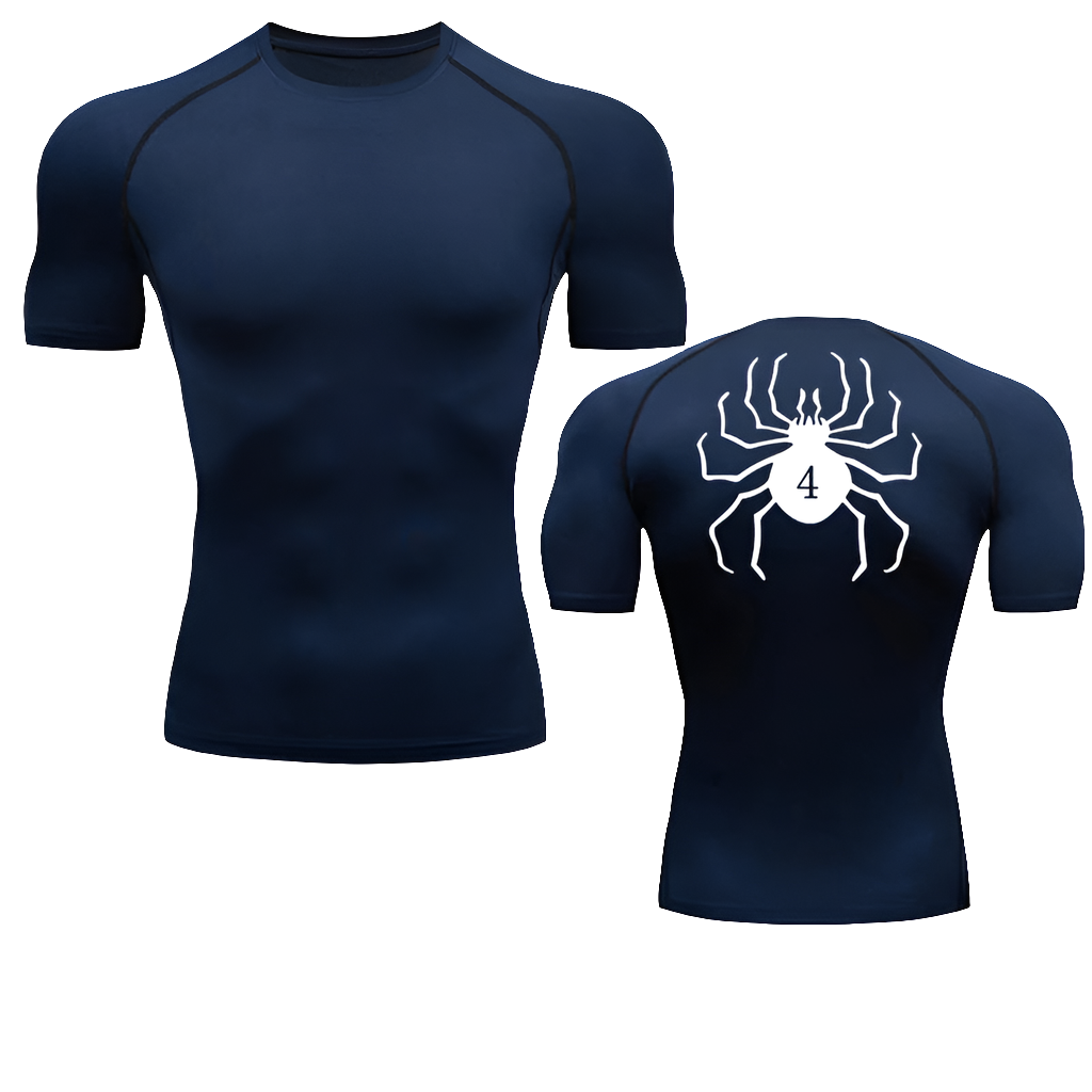 Camisetas de compresión con estampado de araña