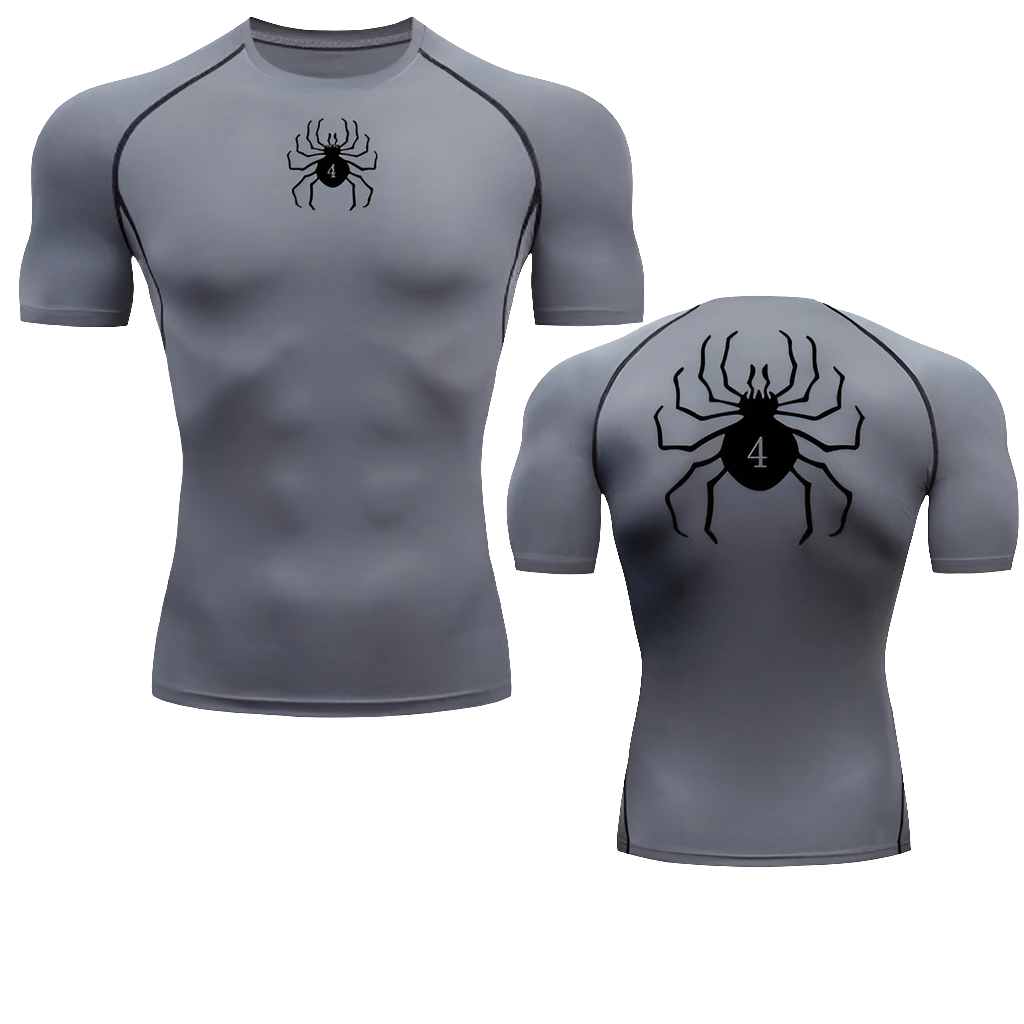 Camisetas de compresión con estampado de araña